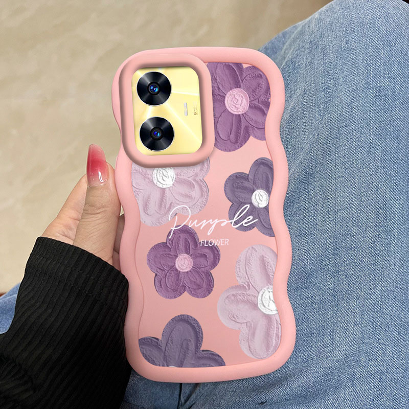 Realme Note 50 - Realme C55 Pink and purple flowers