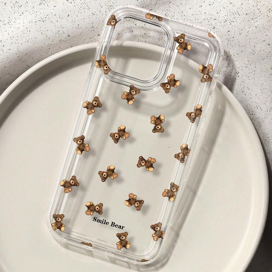 Apple Iphone 15 - Flower Bear Print Phone Case for