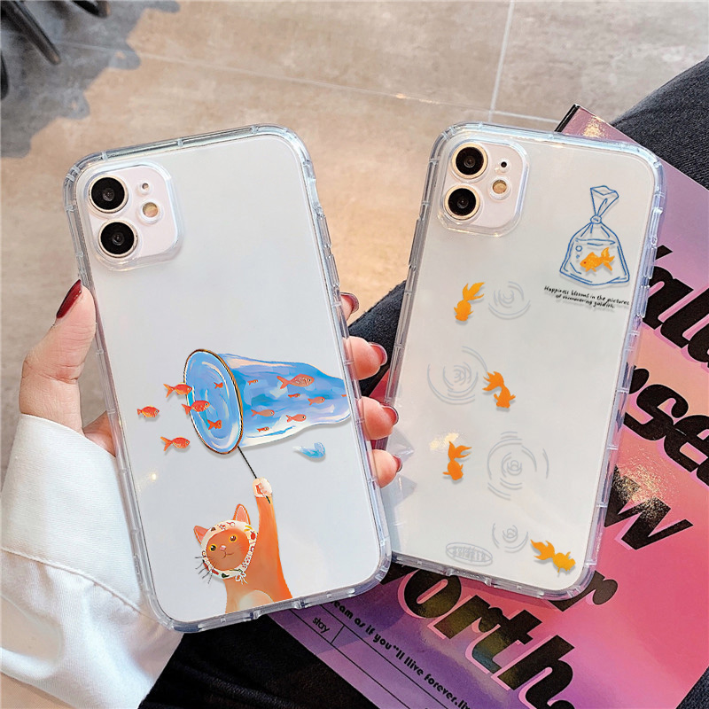 Lovely Fishes Clear Phone Case - Apple Iphone 15 ulasan dan harga