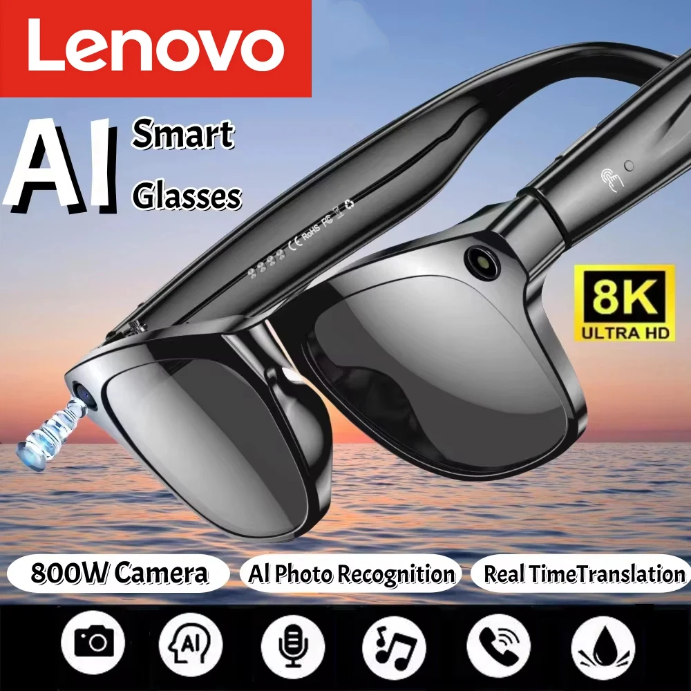 Lenovo AI Smart Glasses 8K HD  - Smart Glasses Lens ulasan dan harga