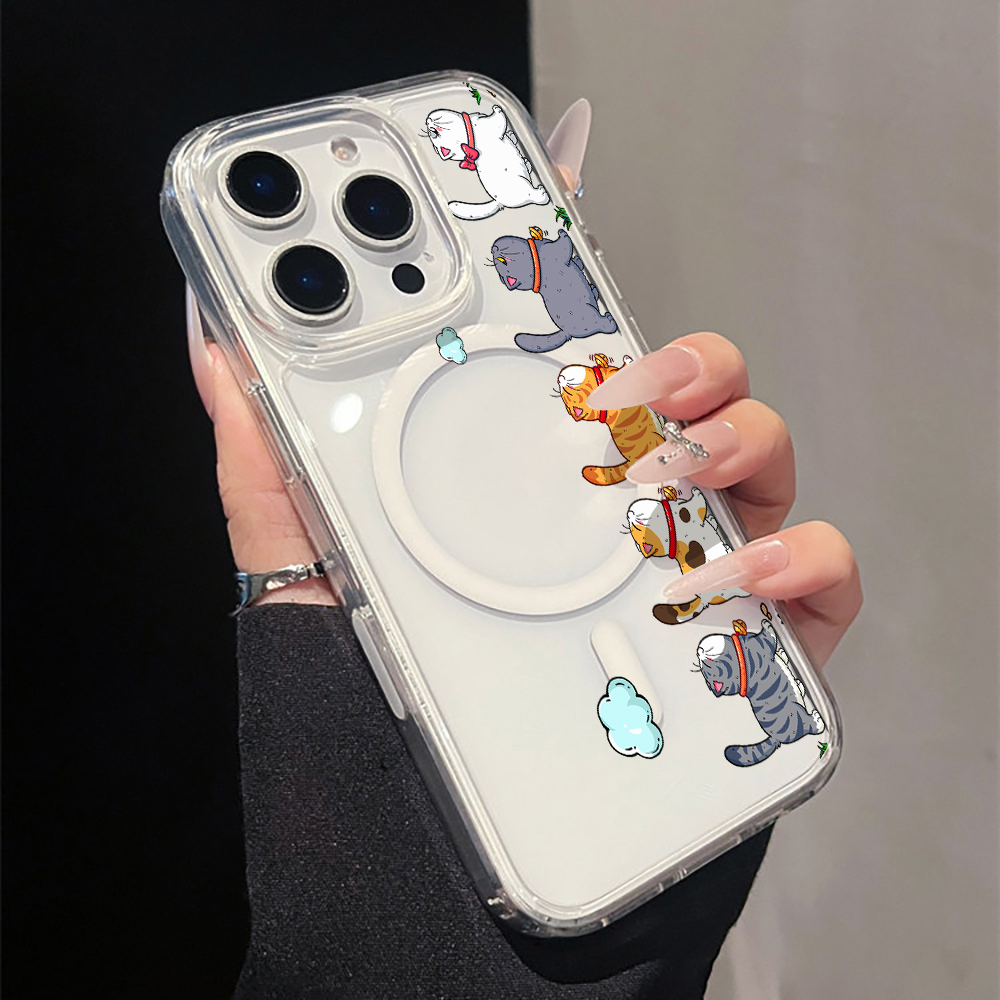 Cute Cartoon Cat Clear Phone C - Apple Iphone 15 ulasan dan harga